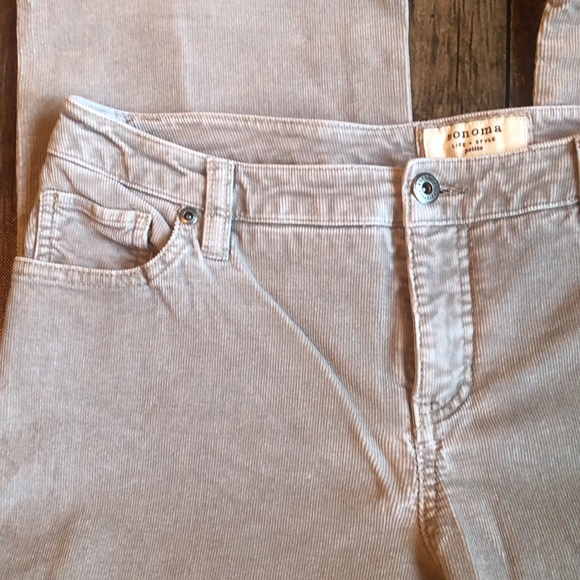 Sonoma Gray Corduroy Five Pocket Pants Sz 12P - Picture 2 of 4